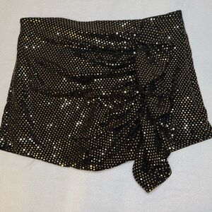ZARA Metallic Dot Black Mini‎ Shorts | Size S | New With Tags
